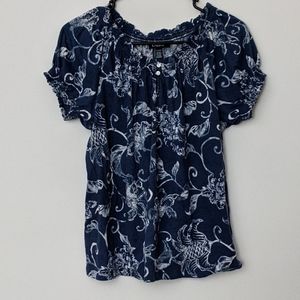Chaps blue blouse